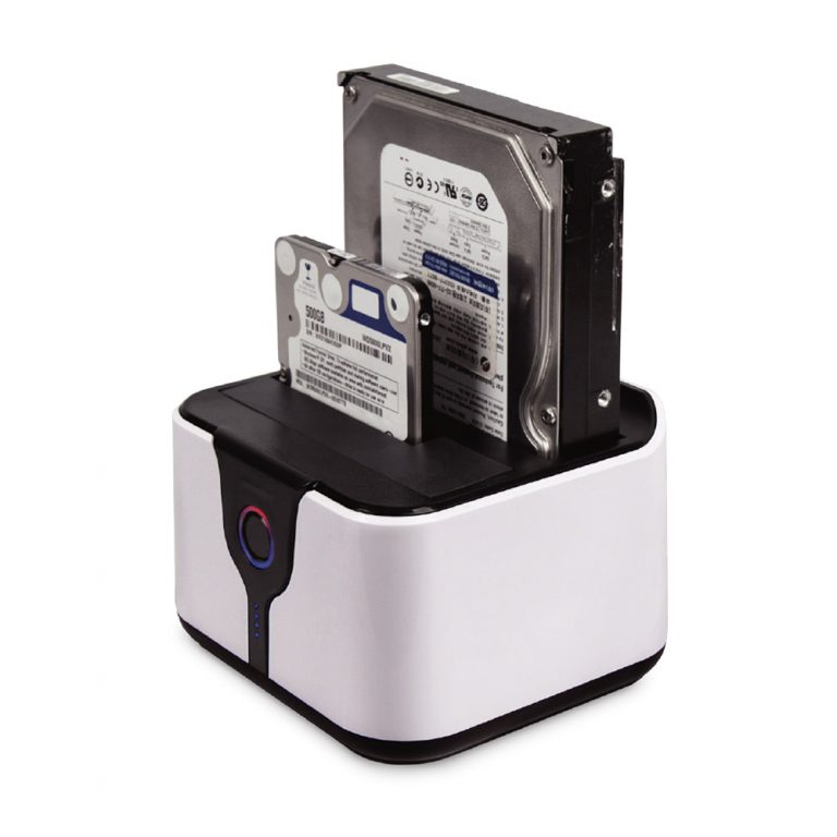 Dock Station USB 2.0 HD Sata 2.5” e 3.5” Branco/Preto Mymax do Brasil