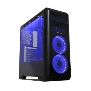 008727_1 GABINETE GAMER TORNADO C/ USB 3.0 - PRETO LED AZUL MCA-FC-T07A/BK