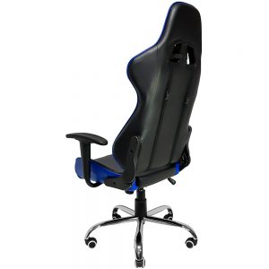 Cadeira Gamer MX7 Giratoria Preto e Azul
