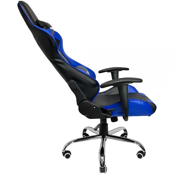 Cadeira Gamer MX7 Giratoria Preto e Azul