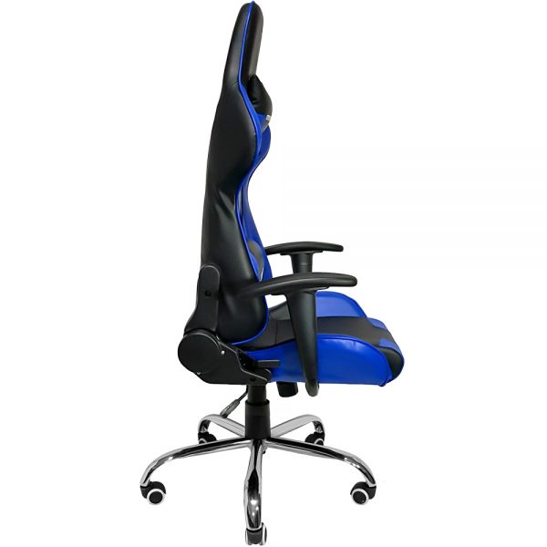 Cadeira Gamer MX7 Giratoria Preto e Azul