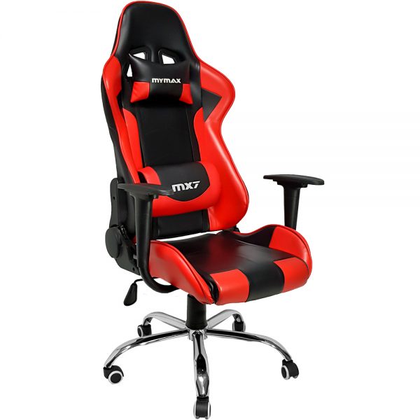 Cadeira Gamer MX7 Giratoria Preto e Vermelho