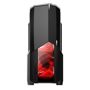 008848_3 GABINETE GAMER CENTAURO C/ USB 3.0 - PRETO LED VERMELHO MCA-KU-855B/RD