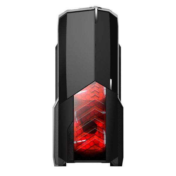 008848_3 GABINETE GAMER CENTAURO C/ USB 3.0 - PRETO LED VERMELHO MCA-KU-855B/RD