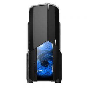 008849_3 GABINETE GAMER CENTAURO C/ USB 3.0 - PRETO LED AZUL MCA-KU-855B/BL