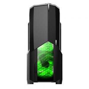 008850_3 GABINETE GAMER CENTAURO C/ USB 3.0 - PRETO LED VERDE MCA-KU-855B/GR