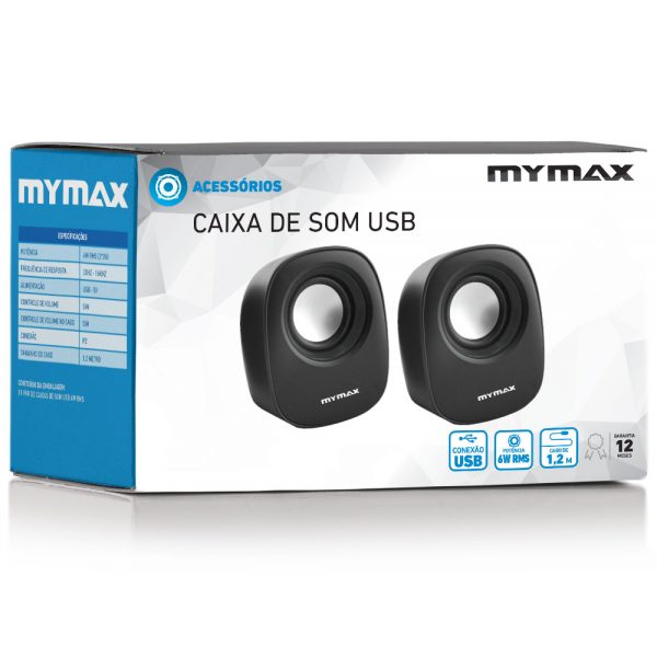 008861_4 Caixa de Som USB 6W RMS - Preto - SPK-SP205/BK