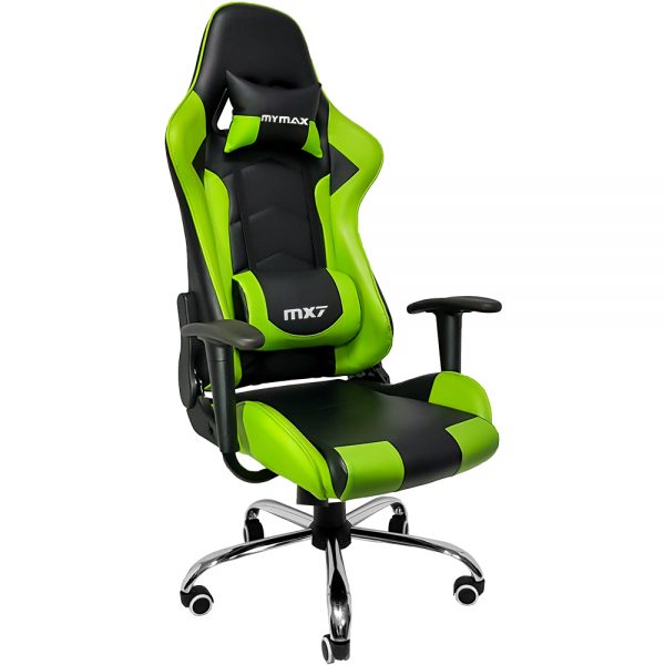 Cadeira Gamer MX7 Giratoria Preto e Verde
