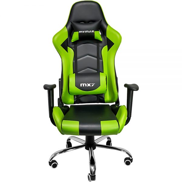 Cadeira Gamer MX7 Giratoria Preto e Verde