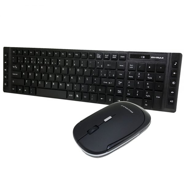 006826_1 Kit Teclado Multimídia e Mouse - Wireless - Preto MKC-MKB699W