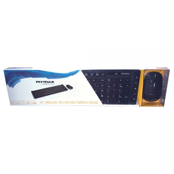 006826_4 Kit Teclado Multimídia e Mouse - Wireless - Preto MKC-MKB699W