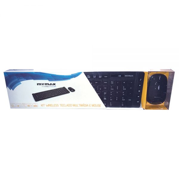 006826_4 Kit Teclado Multimídia e Mouse - Wireless - Preto MKC-MKB699W