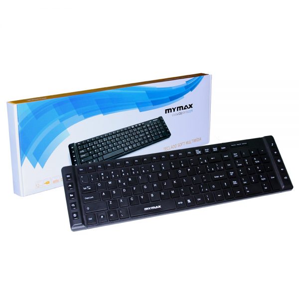 006969_1 Teclado Multimídia Slim Chocolate USB ABNT II - Preto MKM-MKB699/USB