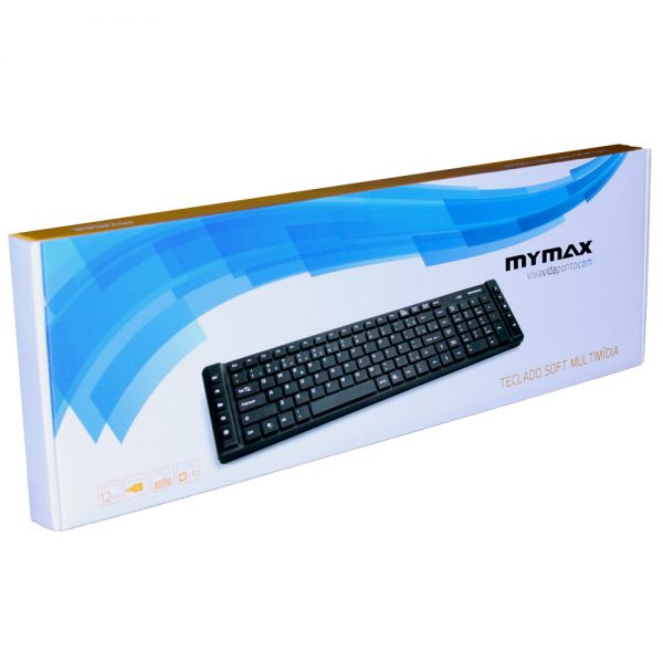 006969_1 Teclado Multimídia Slim Chocolate USB ABNT II - Preto MKM-MKB699/USB