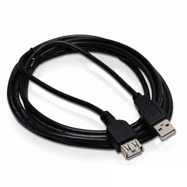 007427_1 WMCC-MF20BK-15M Cabo Extensor USB Macho X Fêmea 1.5m - Preto