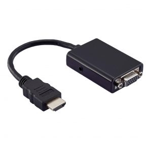 007855_1 WMCA-HDM/VGM Cabo de Video HDMI Macho para VGA Femea com Áudio 25cm - Preto