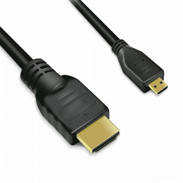 008185_1 Cabo HDMI para Micro HDMI 1.2m em Nylon - Preto - Polybag WMCC-V14CBKM/MIC12M