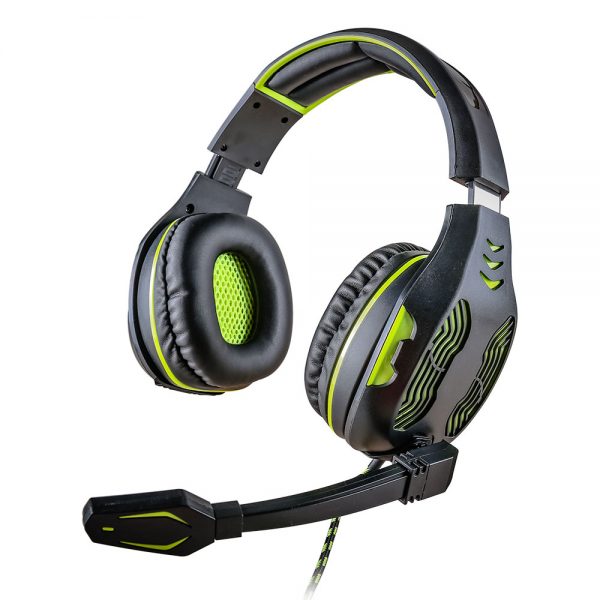 008918_1 - Headset Gamer 5.1 Centauro - MHP-SP-X13/BKGR - Preto/Verde