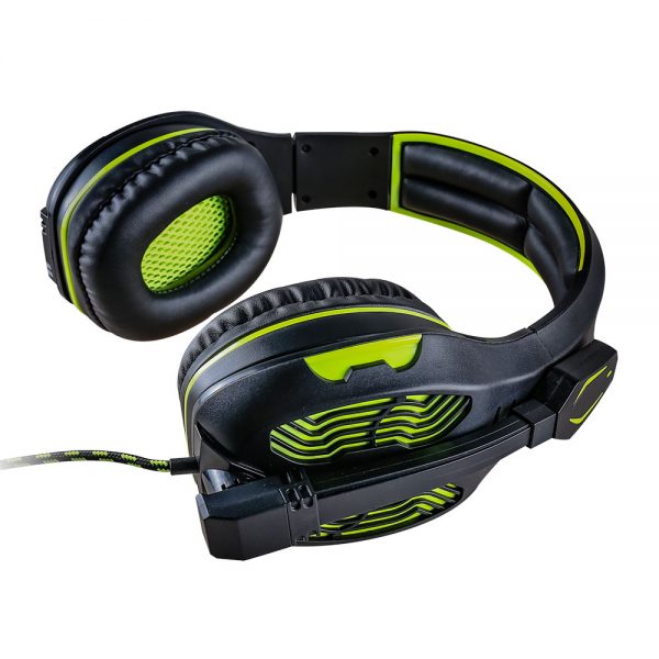 008918_4 - Headset Gamer 5.1 Centauro - MHP-SP-X13/BKGR - Preto/Verde