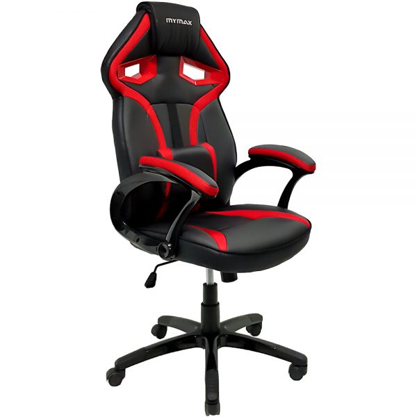 Cadeira Gamer MX1 Giratoria Preto e Vermelho