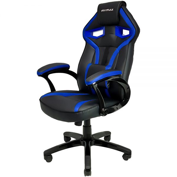 Cadeira Gamer MX1 Giratoria Preto e Azul