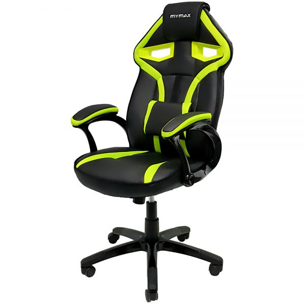 Cadeira Gamer MX1 Giratoria Preto e Verde