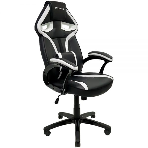 Cadeira Gamer MX1 Giratoria Preto e Branco