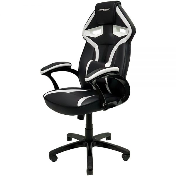 Cadeira Gamer MX1 Giratoria Preto e Branco