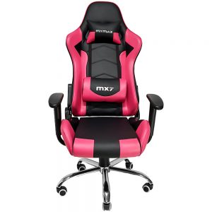 Cadeira Gamer MX7 Giratoria Preto e Rosa
