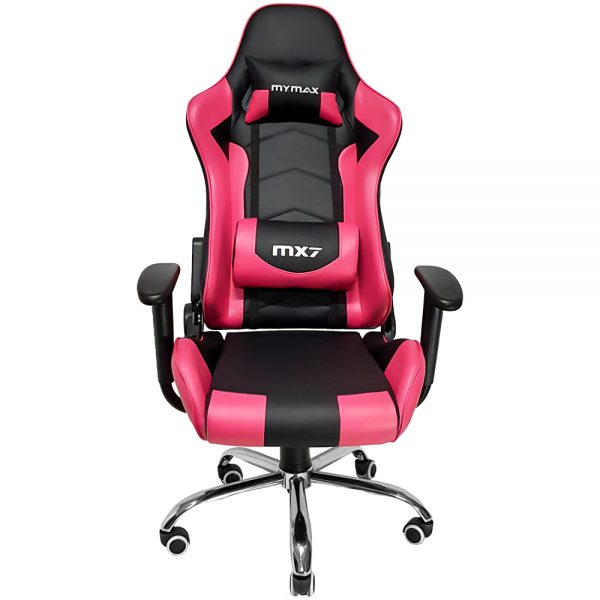 Cadeira Gamer MX7 Giratoria Preto e Rosa