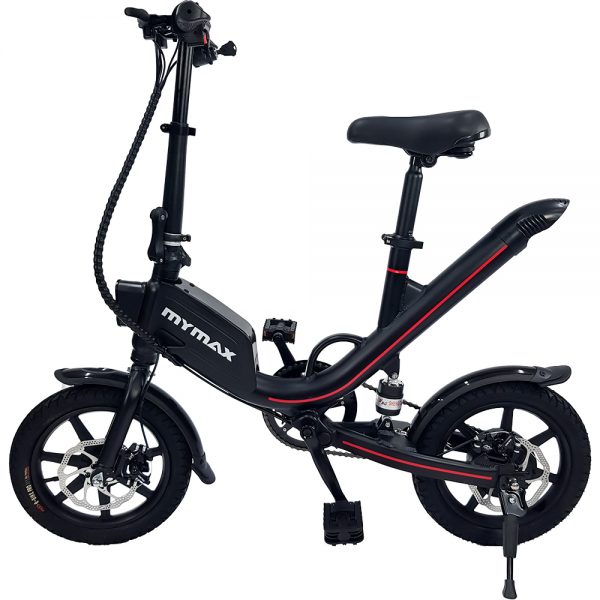 E-Bike Way Aro 14 com Pedal Autonomia até 35km – Preto