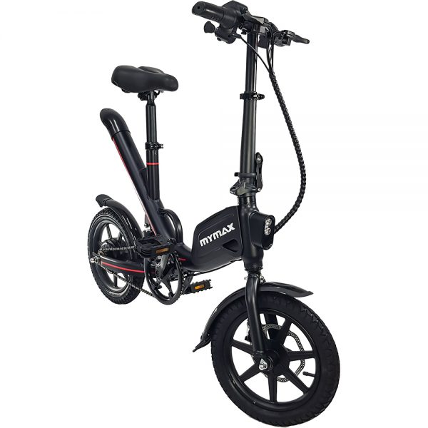 E-Bike Way Aro 14 com Pedal Autonomia até 35km – Preto