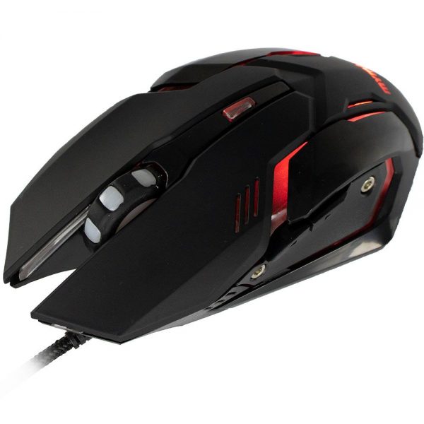 Mouse Gamer Arbor 2400 DPI com Led Vermelho