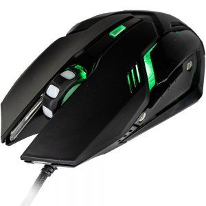 Mouse Gamer Arbor 2400 DPI com Led Verde