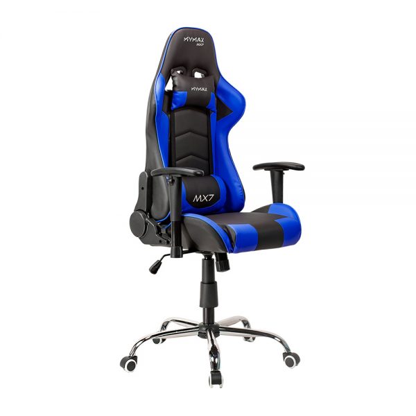 Cadeira Gamer MX7 Preta e Azul