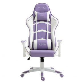 Cadeira Gamer MX5 Giratória Branco e Roxo