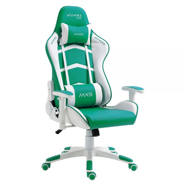 Cadeira Gamer MX5 Giratória Branco e Verde