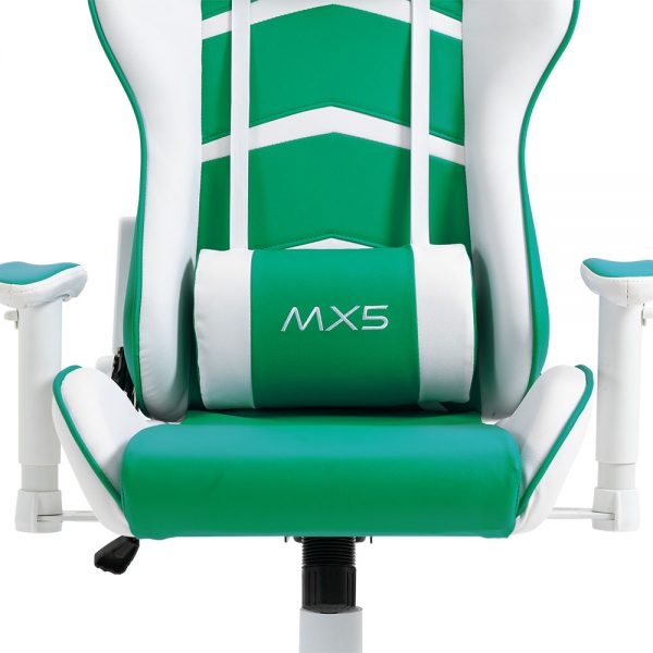 Cadeira Gamer MX5 Giratória Branco e Verde