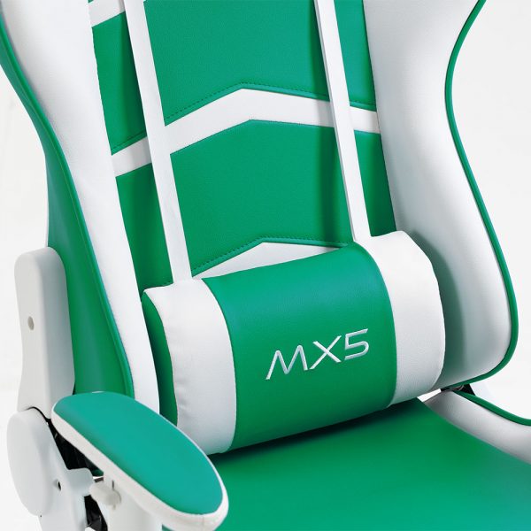 Cadeira Gamer MX5 Giratória Branco e Verde