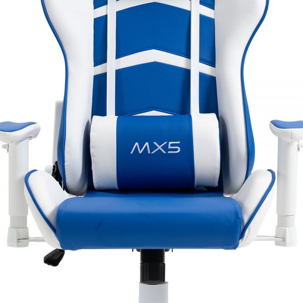 Cadeira Gamer MX5 Giratória Branco e Azul